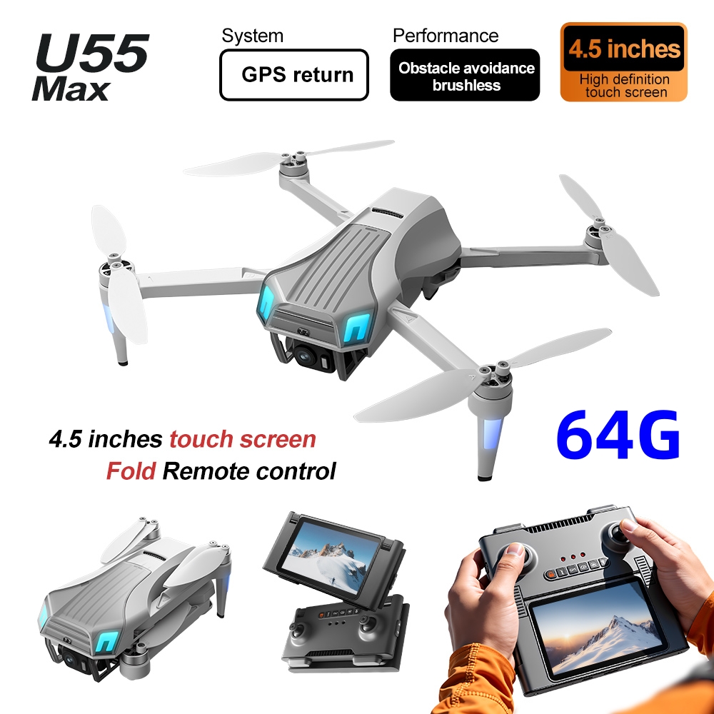Drone NCZOBOE U55 com GPS e Fl - Drone Gimbal 2 Axis avaliação e preço