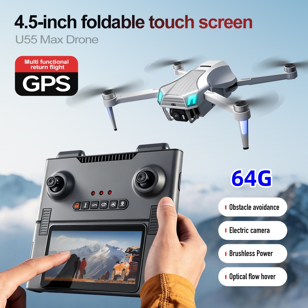 Drone NCZOBOE U55 RC com Câmer - Drone Gimbal 2 Axis avaliação e preço